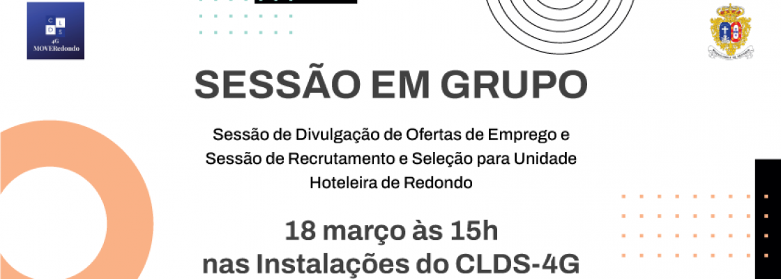 CLDS 4G MOVERedondo – Sessão em grupo | 18 de março | Instalações CLDS-4G