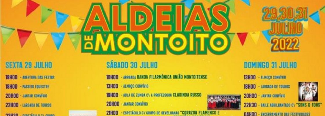 Festas de Verão | Aldeias de Montoito | 29, 30 e 31 de julho