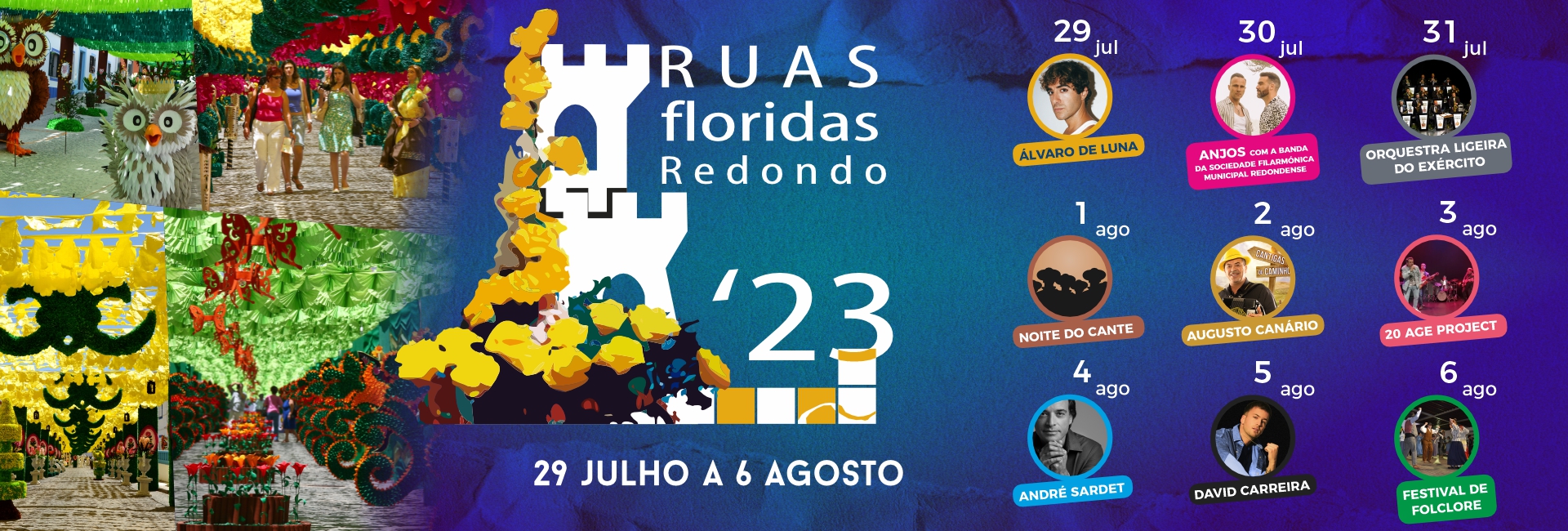 Ruas Floridas 2023  De 29 de julho a 06 de agosto - Portal Institucional  do Município de Redondo