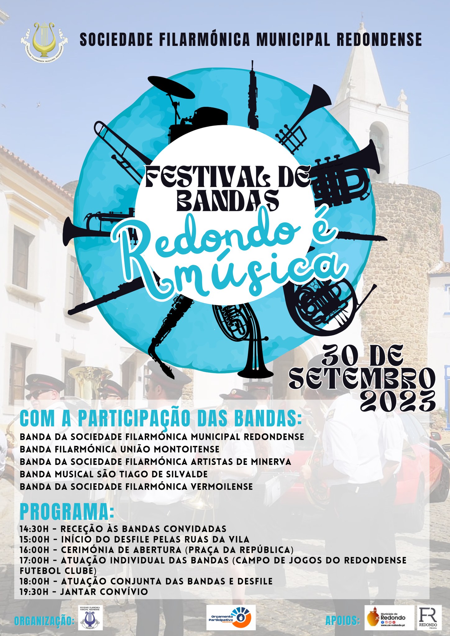 Festival de Bandas Redondo é Música, 30 de setembro