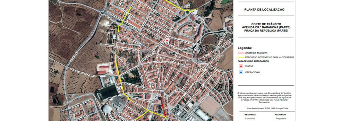 Informação – Corte de trânsito | 06 de dezembro | Redondo