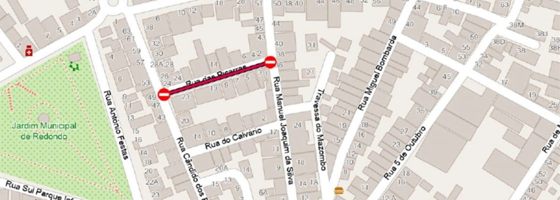 Informação: Corte de Trânsito | Rua das Piçarras | Redondo