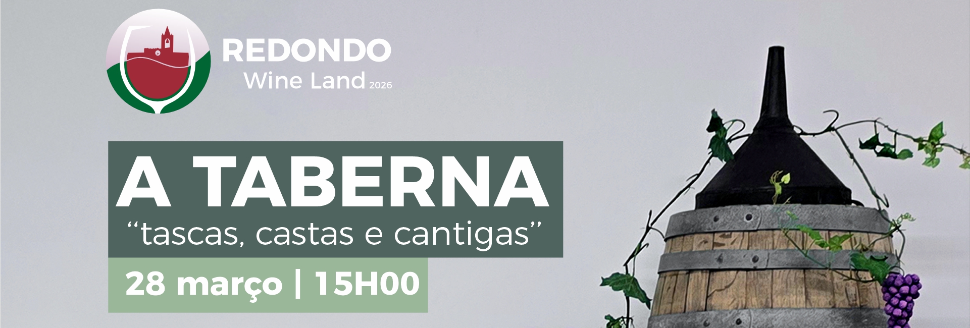 A Taberna “tascas, castas e cantigas” | 28 de março | 15h00 | Redondo