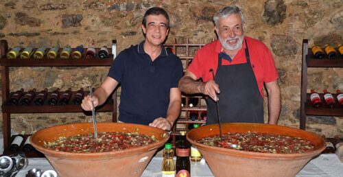Gaspacho e tradição à mesa na Enoteca de Redondo