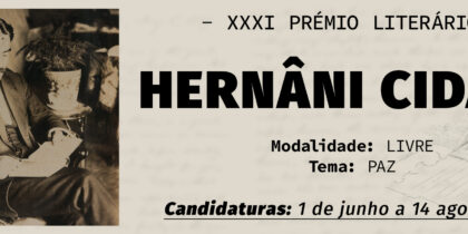 Já estão abertas as candidaturas para o XXXI Prémio Literário Hernâni Cidade