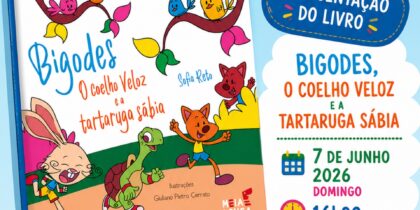 Apresentação do livro “Bigodes – O coelho veloz e a tartaruga sábia” e Tarde de contos | dia 07 de junho | 16h00 | Biblioteca Municipal de Redondo